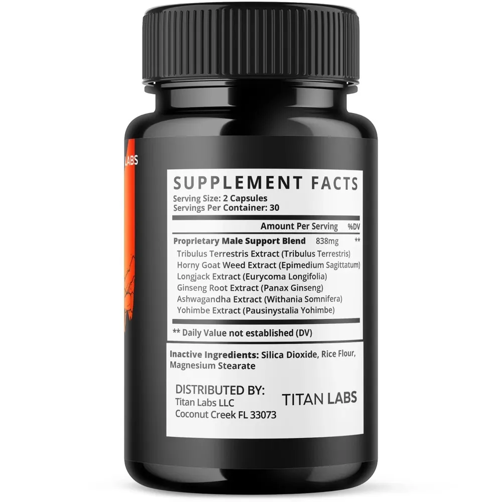 Primal Storm Supplement Facts side of the bottle